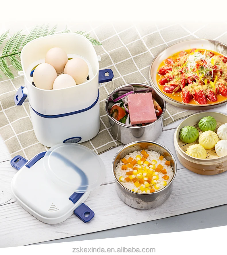Multi-functional lunch box Heating insulation rice cooker steaming hot rice magic student mini bento rice pot