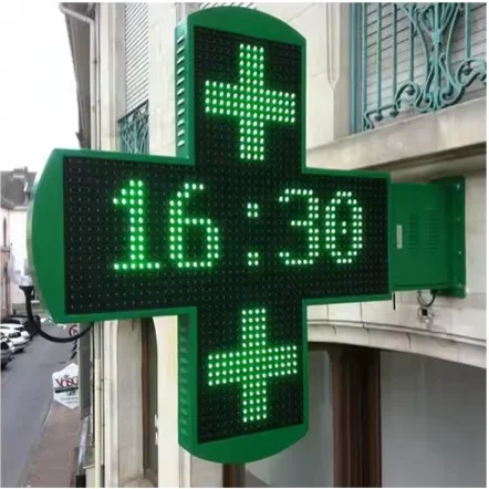 RTS Outdoor Pharmacy Shop Fixed Installation Double Side Full Color P10 Cross Led Video&Messages Scrolling Display Sign