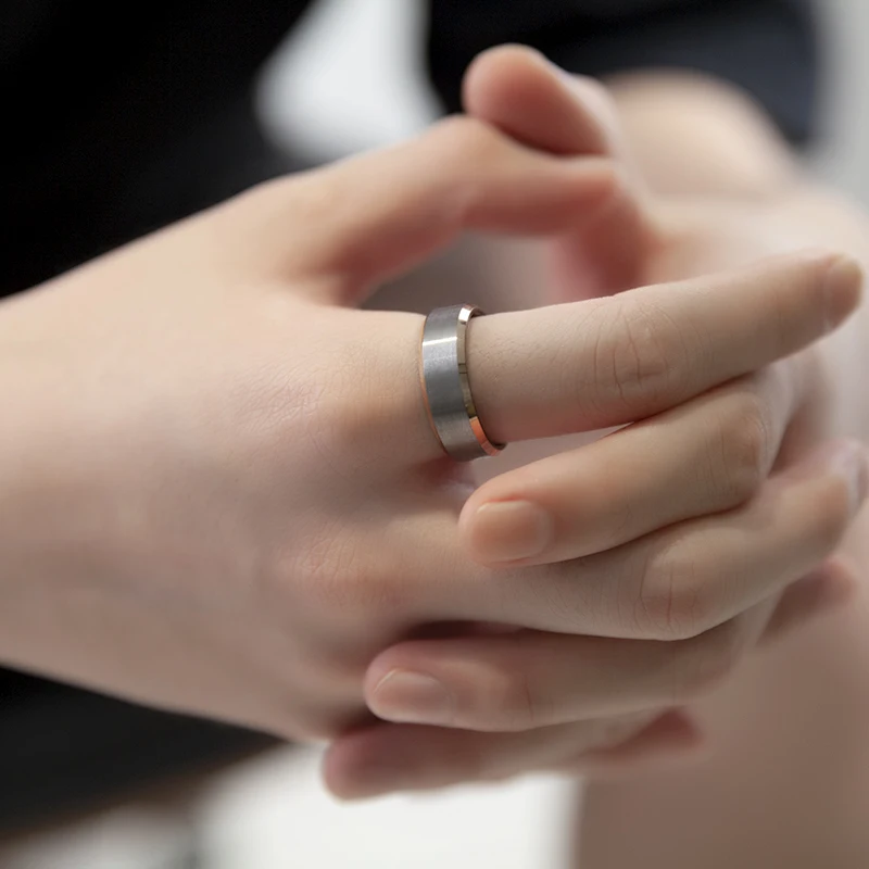 8mm Simple Wedding Band Matte Black Watanabe Men Tungsten Carbide Ring