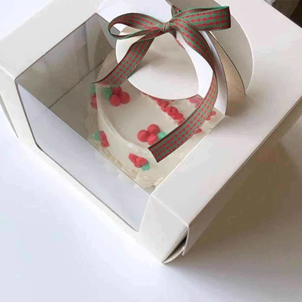 Birthday Cake Dessert Box With Handle Cake Box With Window Custom Cake Box