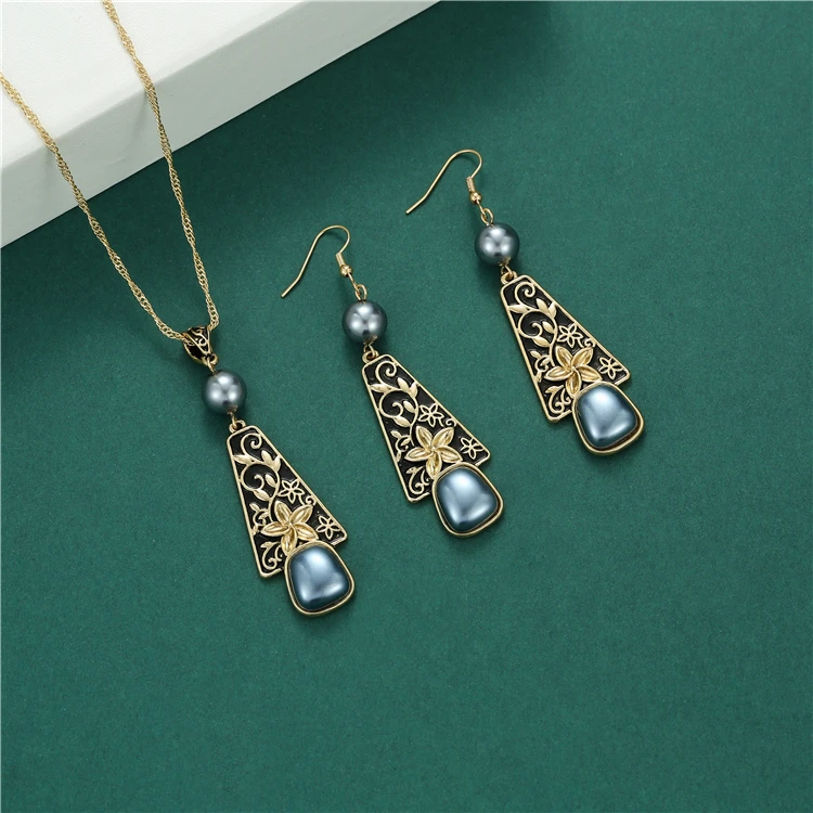 Simple Pearl Pendant Guam Gold Necklace 18k Gold Jewelry Hawaii Jewelry Set Wholesale