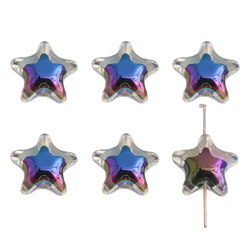 Plating Colored Candy Star Acrylic Beads 20mm Plastic Chunky Loose Spacer Beads Inner Colored Acrylic beads wholesale