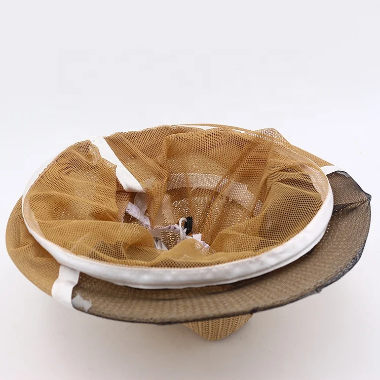 Cowboy bee hat with buckle with fine mesh veil vented head protector hat