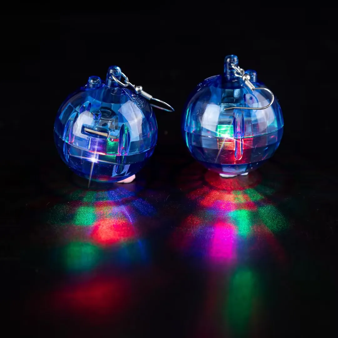 New Led Disco Ball Earrings Disco Club Decorations Disco Accessories Bachelorette Party Favors for Girl Cowboy Party