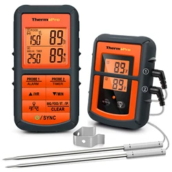 Thermopro TP08C Wireless Remote Dual Probe BBQ Thermometer Temperature Monitor