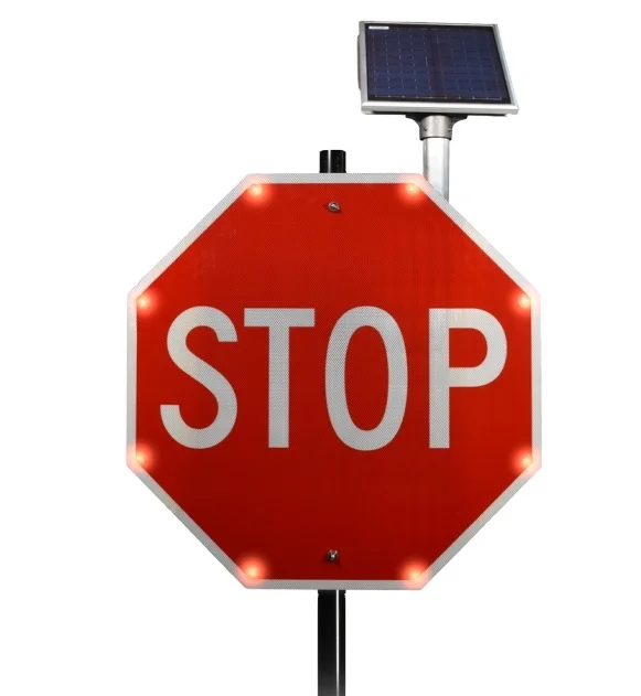 30 traffic flashing stop sign blinker led solar powered bulbs for stop signs