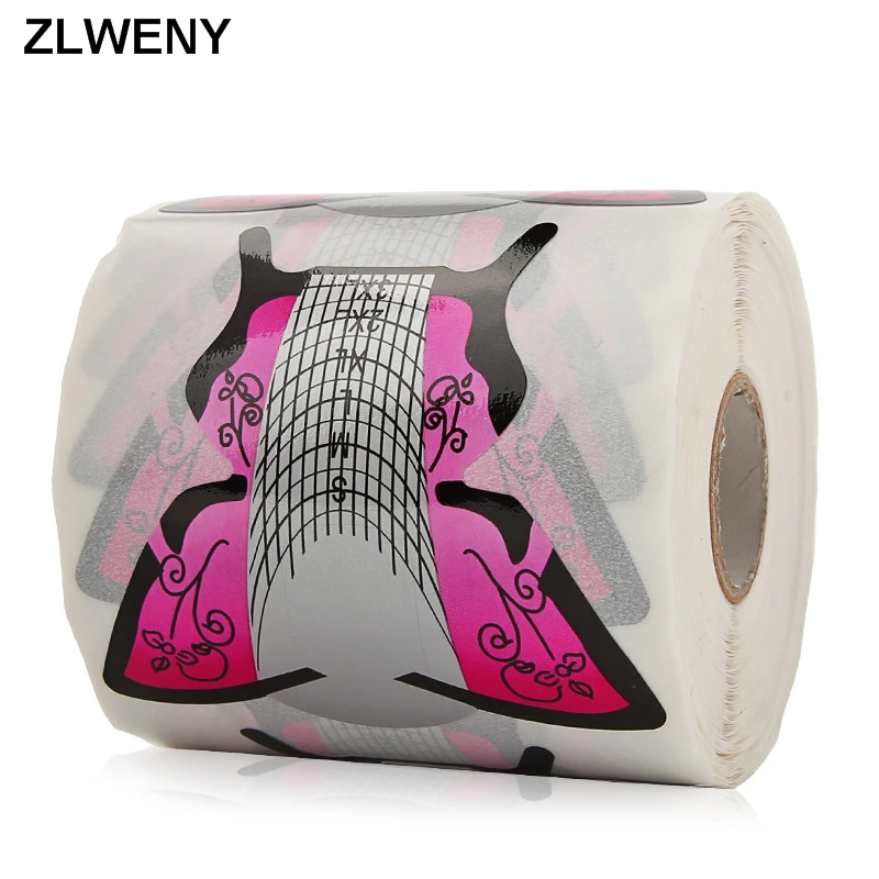  ZLWENY Crystal Beauty 500 шт. OEM форма для наращивания ногтей производство алюминия акриловый УФ-гель Бабочка Форма