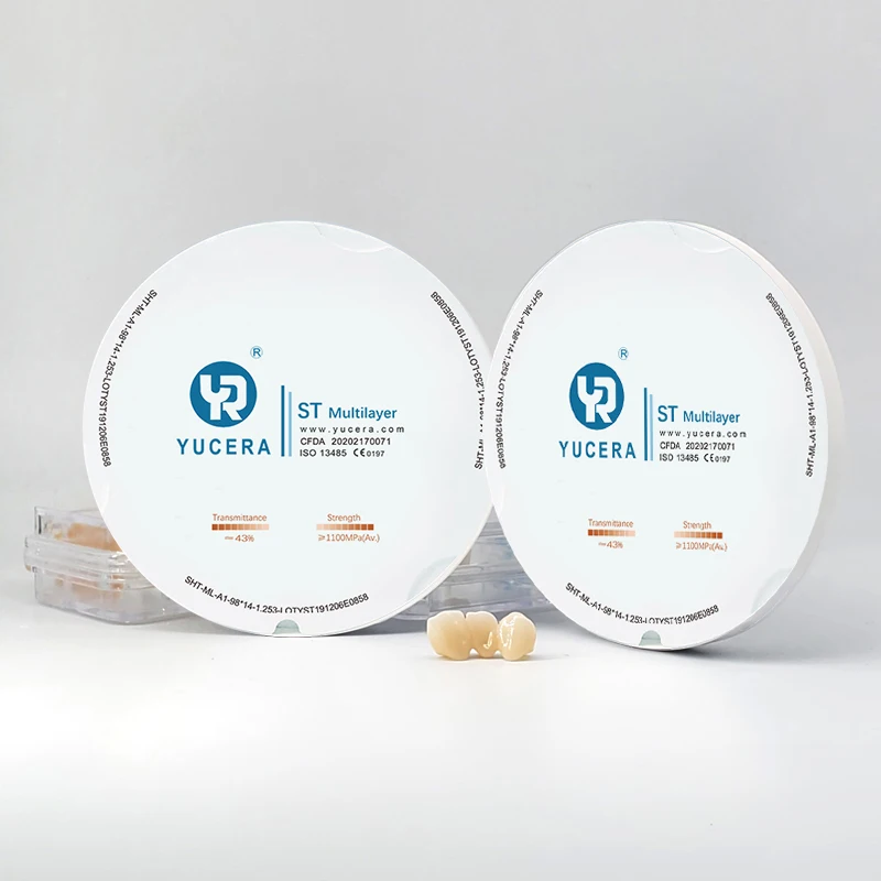 Dental Materials Zirconia Blocks YUCERA ST Multilayer Ceramic for dental lab  CAD CAM open system