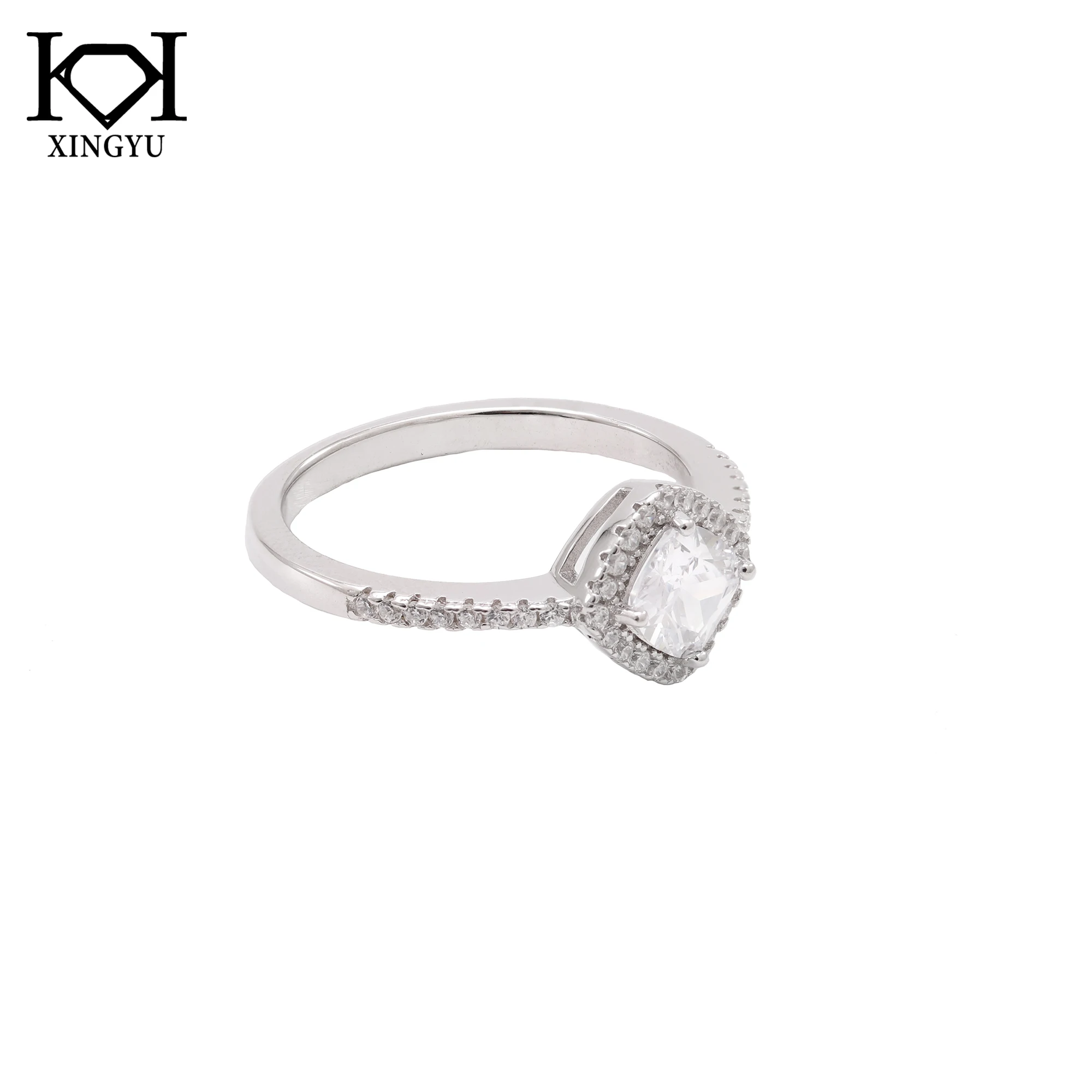 925 sterling silver ring women ins style micro-set zirconia ring classic popular ring