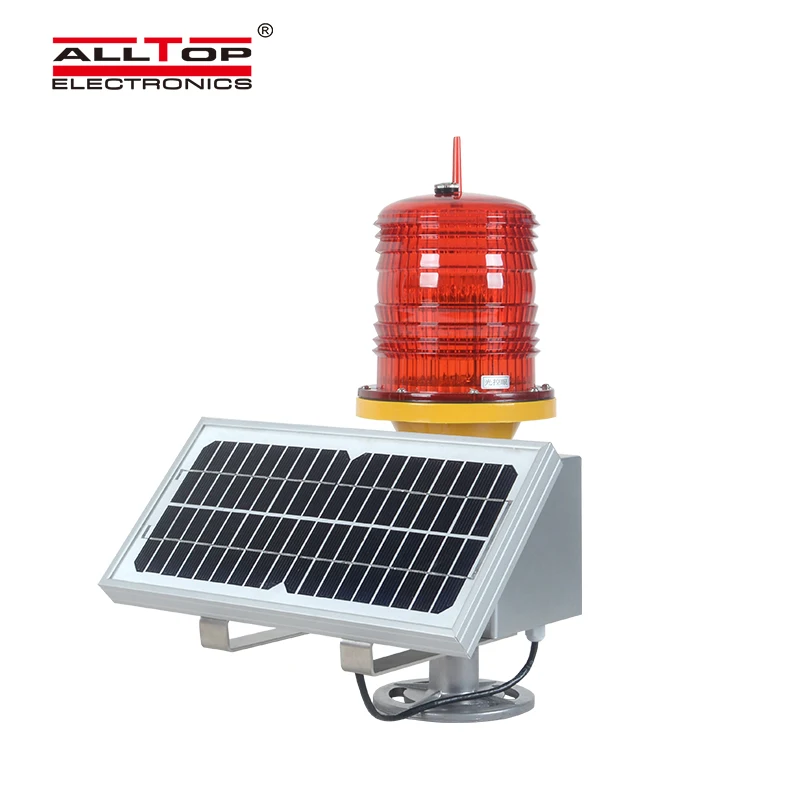 
ALLTOP Aluminum Solar Powered LED Warning Light Flashing Red Traffic Indicator Light 