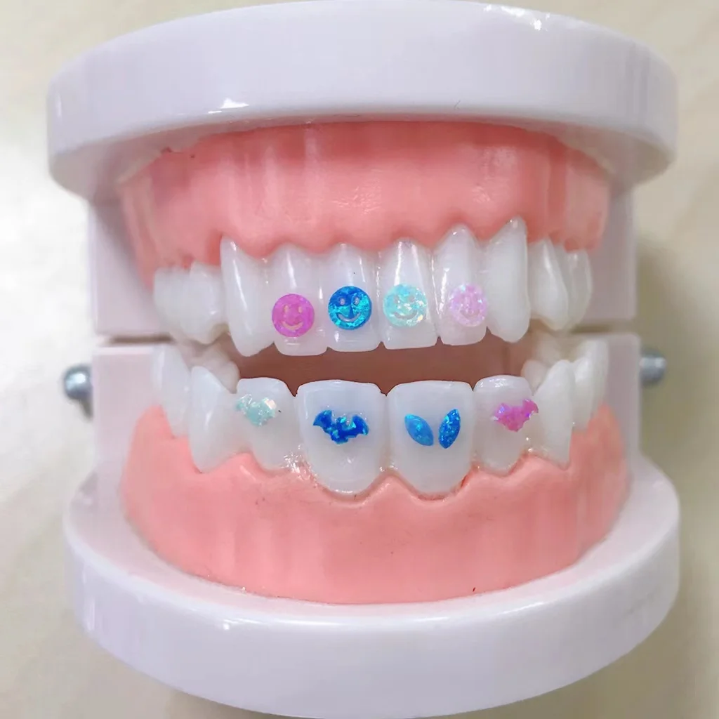 2023 Very Popular Fashion Different Shape Dental Lead Free Synthetic Opal Tooth Gems For Tooth DIY