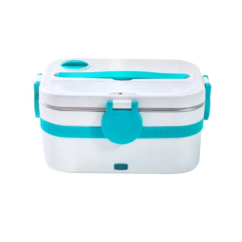 12V 24V 110V Hot Heating Stainless Steel Food Heater Container Insulated Lunch Box 3 in 1 Electric Lunch Warmer For Car Truck