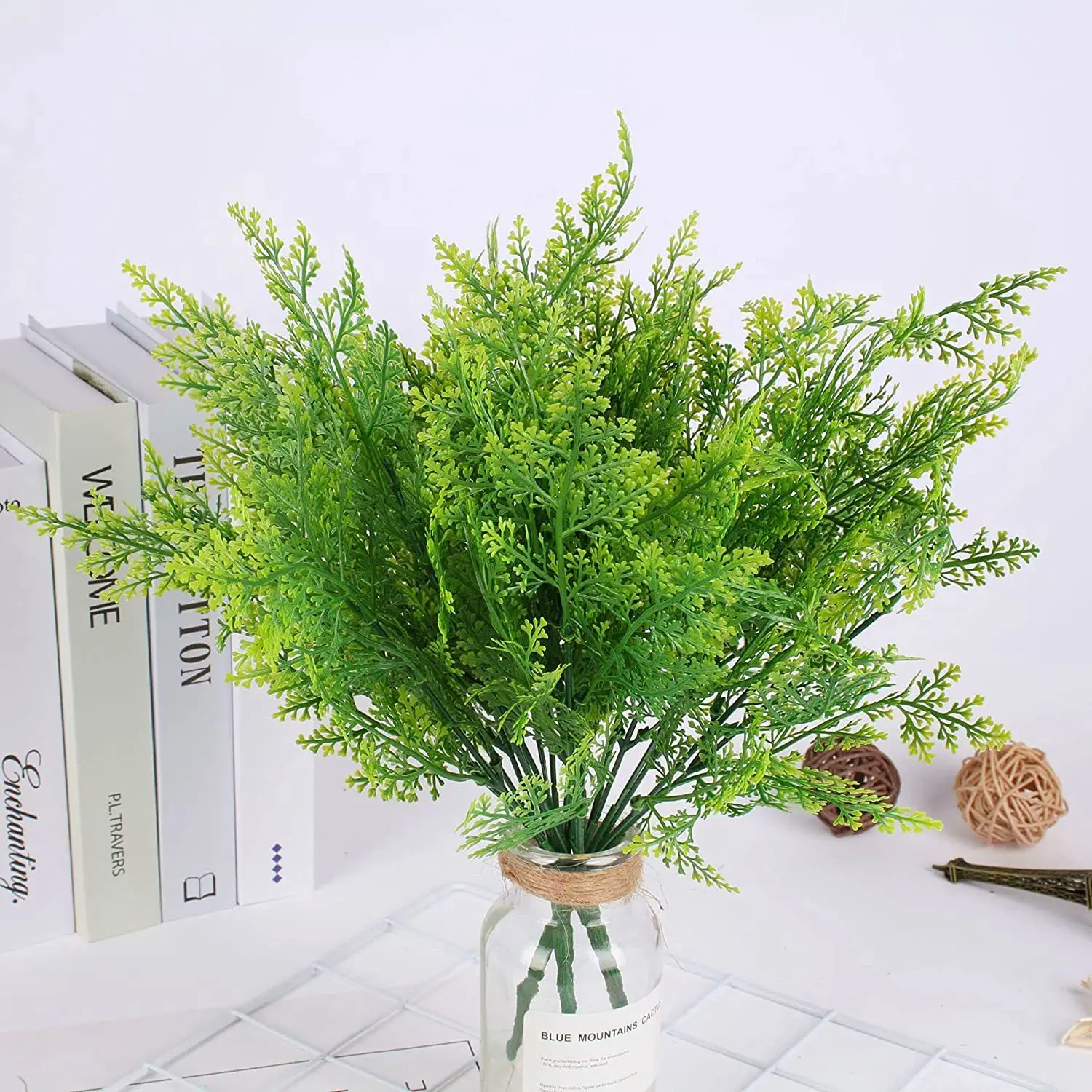 YM Wholesale Artificial Maidenwort Fern Bouquet Plastic Greenery Shrubs Pine Grass Plant for the Wedding&Hotel&Home Decoration