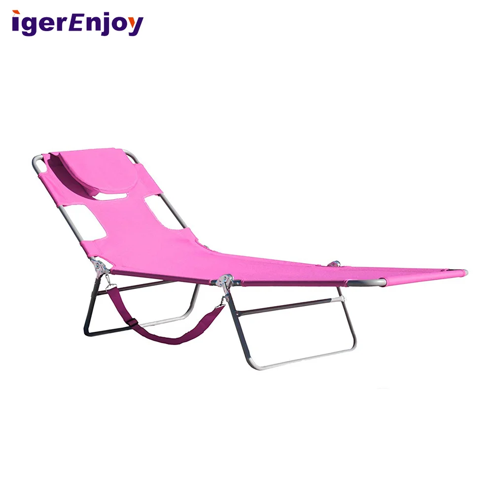 2020 Высококачественная Складная легкая Регулируемая Задняя Коммерческая Портативная Алюминиевая пляжная кровать уличный шезлонг