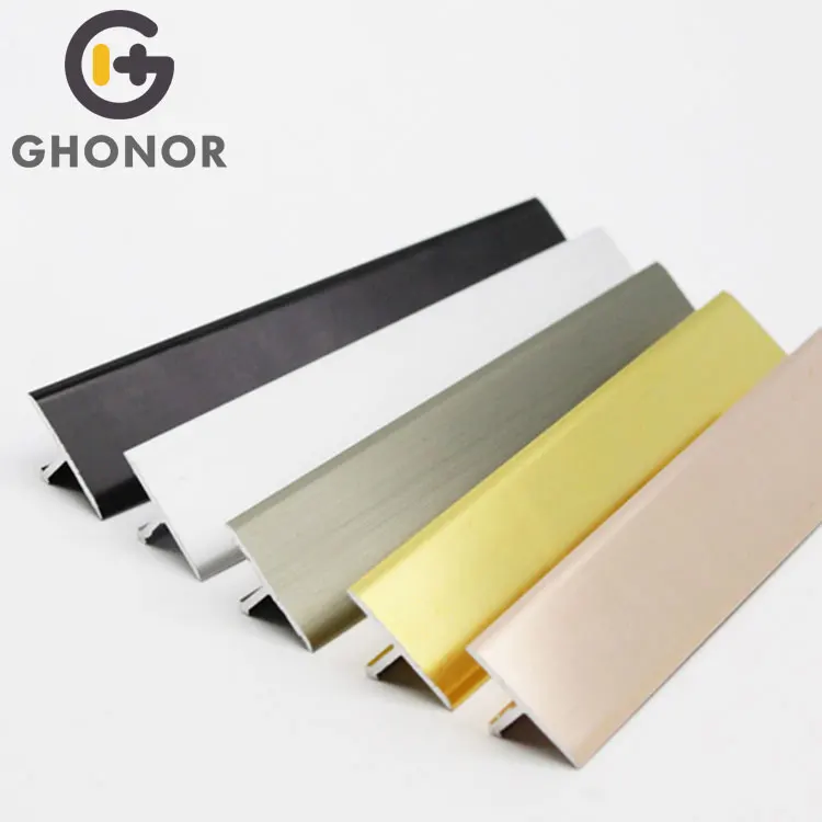 Aluminum Tile Trim Shape T Molds Gold Metal Aluminium Edg Ceiling Transit