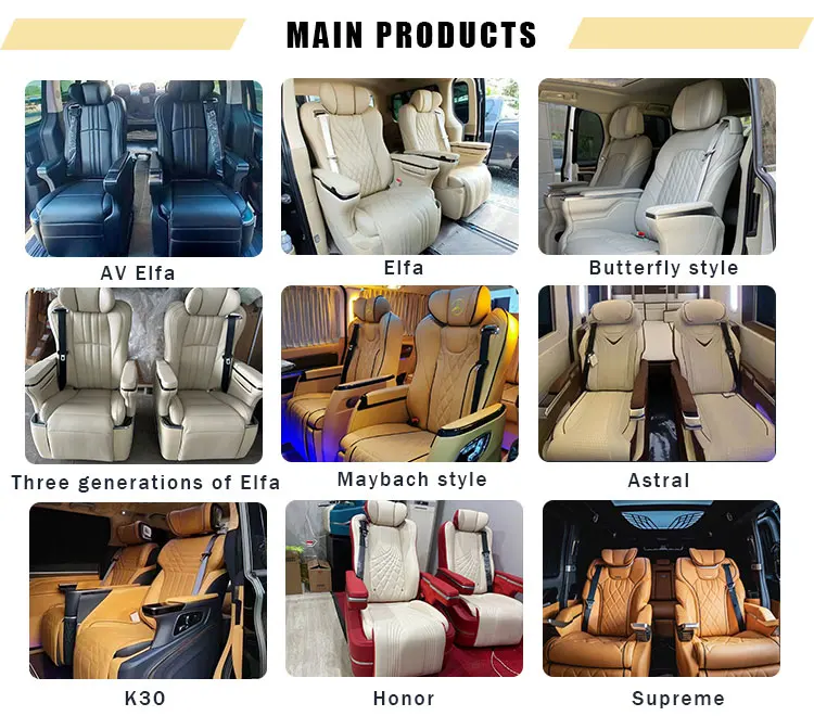 Wholesale Luxury Car Seat Van Adjustment Angle Seats V Class Luxury Seats Car