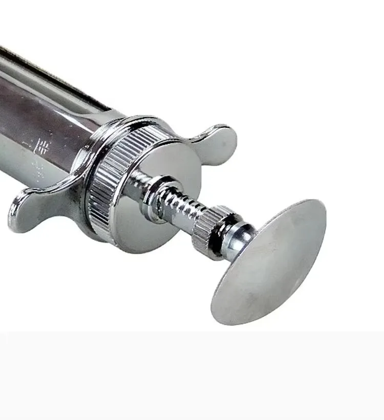 Stainless Steel Syringe 10ml 20ml 30 50ml 100ml Animal Syringes Pet Pig Cow Sheep Metal Livestock Vaccine Syringe Injection