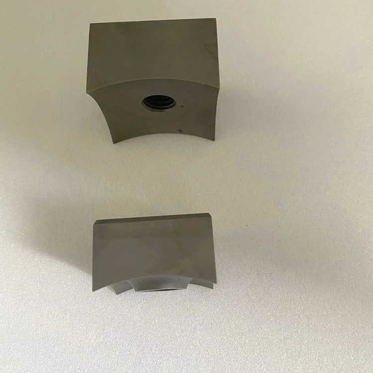 Customized Plastic Recycling Single Shaft Shredder Blade Thread Hole Shredder Knife