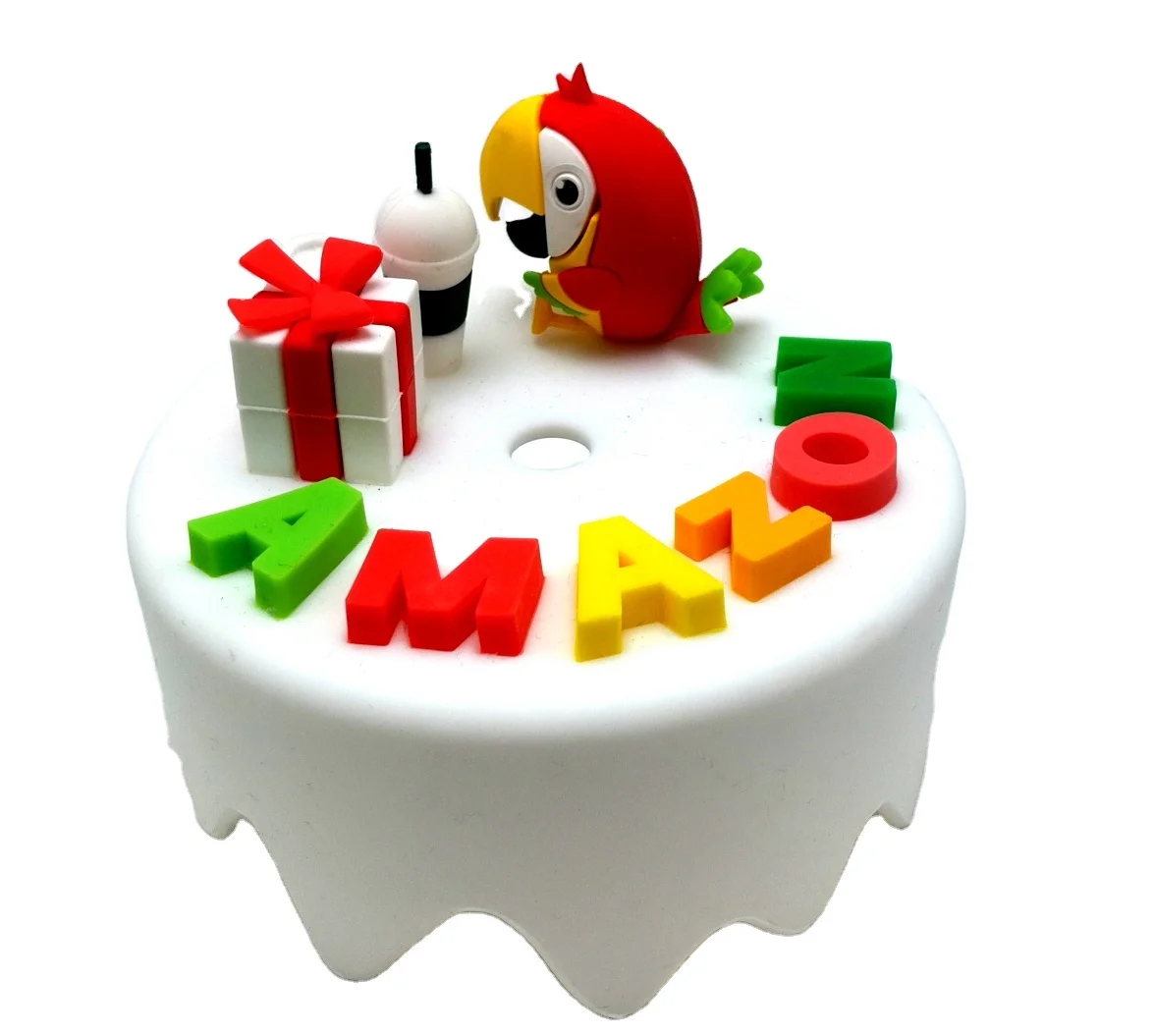 Drinking Cup Cover Tea Cup Lid OEM Food Grade Cartoon Silicone for Cups & Saucers Accept Custom Logo Promotional Gift