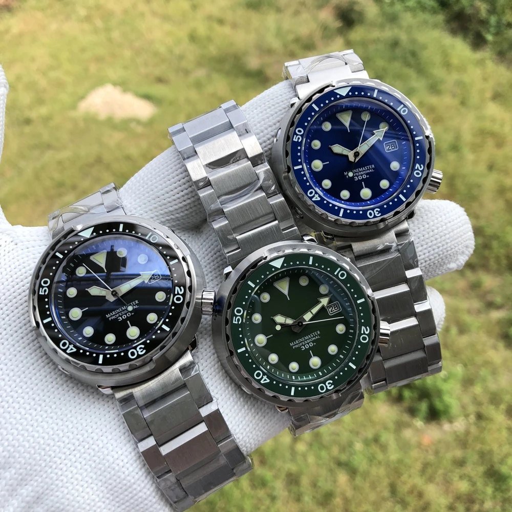 
No Logo! SD1975 Steeldive Design OEM Custom Stainless Steel Sapphire Glass Mechanical Movement 300m Wristwatch Diving 