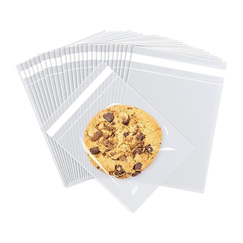 Food Grade Transparent Self Adhesive Opp Cello Plastic Packaging Bag For Biscuits Cookie