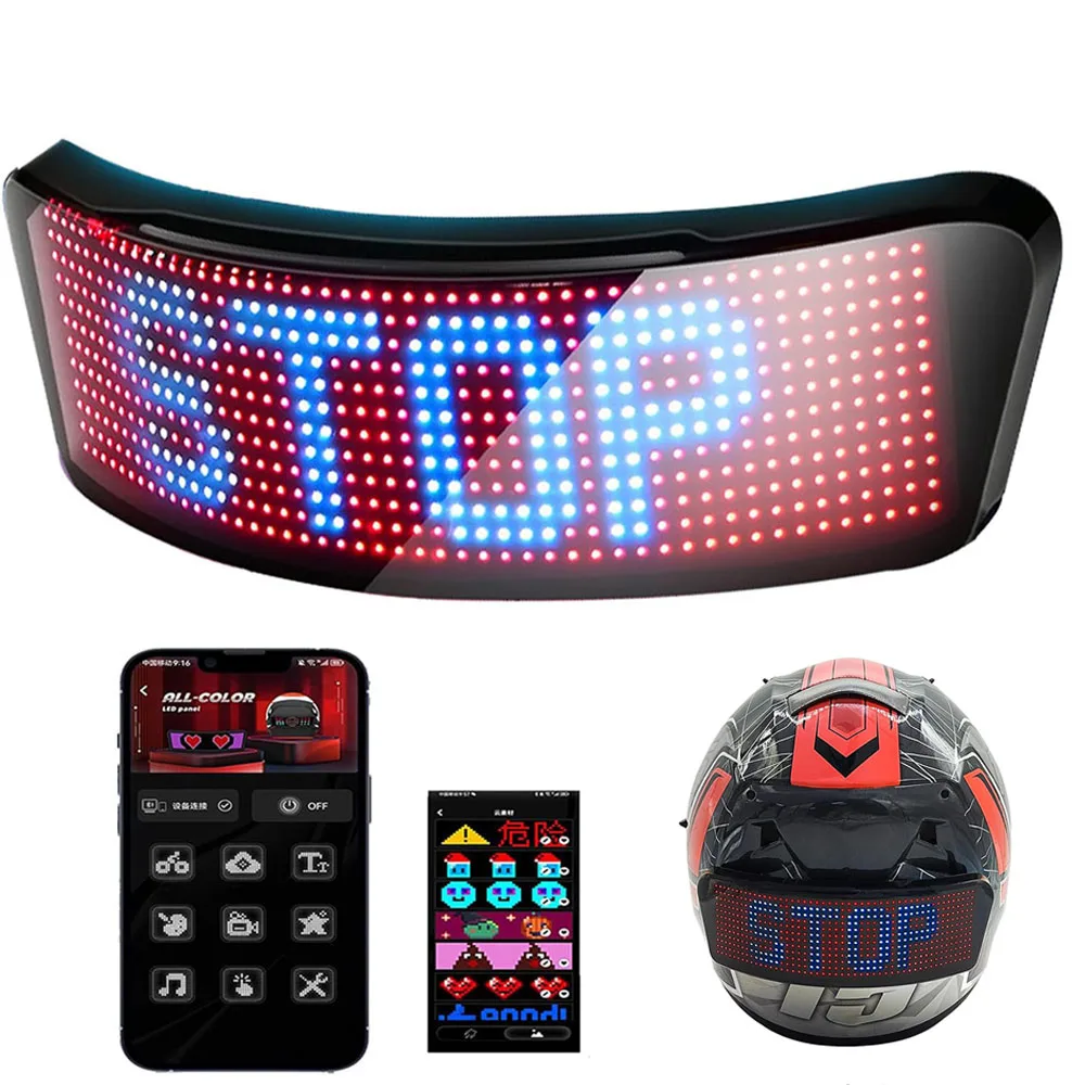 Screen Light Bicycle Turn Signal Bluetooth Motorcycle Helmet Accessories Led Helmet Display