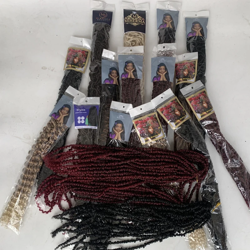 
Synthetic Kinky Curly Braiding Hair Extension Wholesale Passion Twist Crochet Hair Braids Freetress Water Wave Braiding Hair 