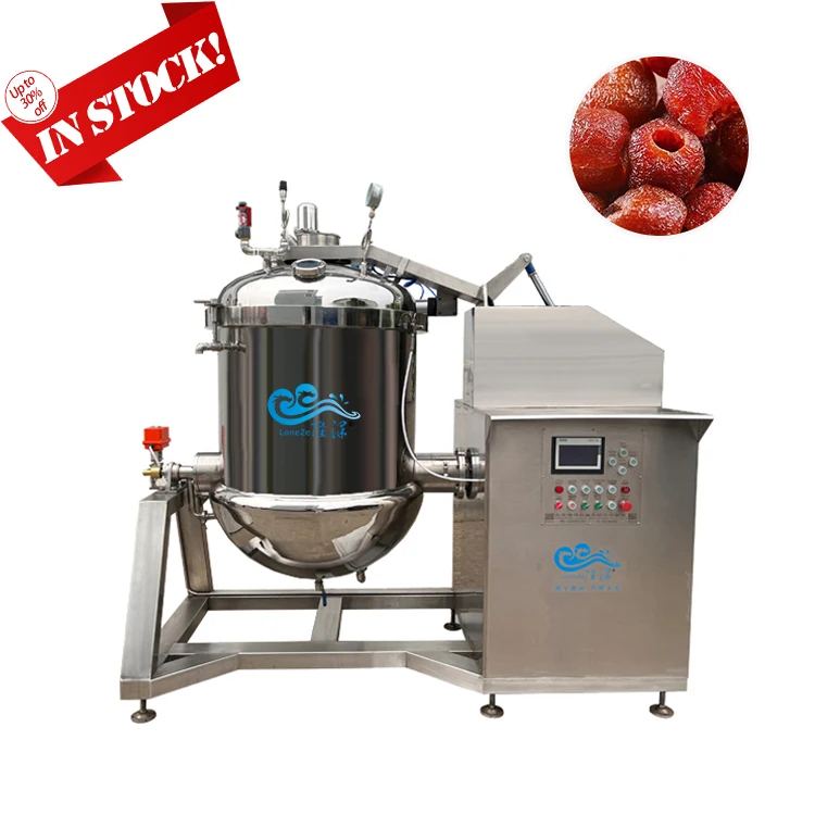 High Efficiency Sugar Soaking Cooking Pot Machine Vacuum Cooking Equipment Candied Mango Fruit Cooking Pot