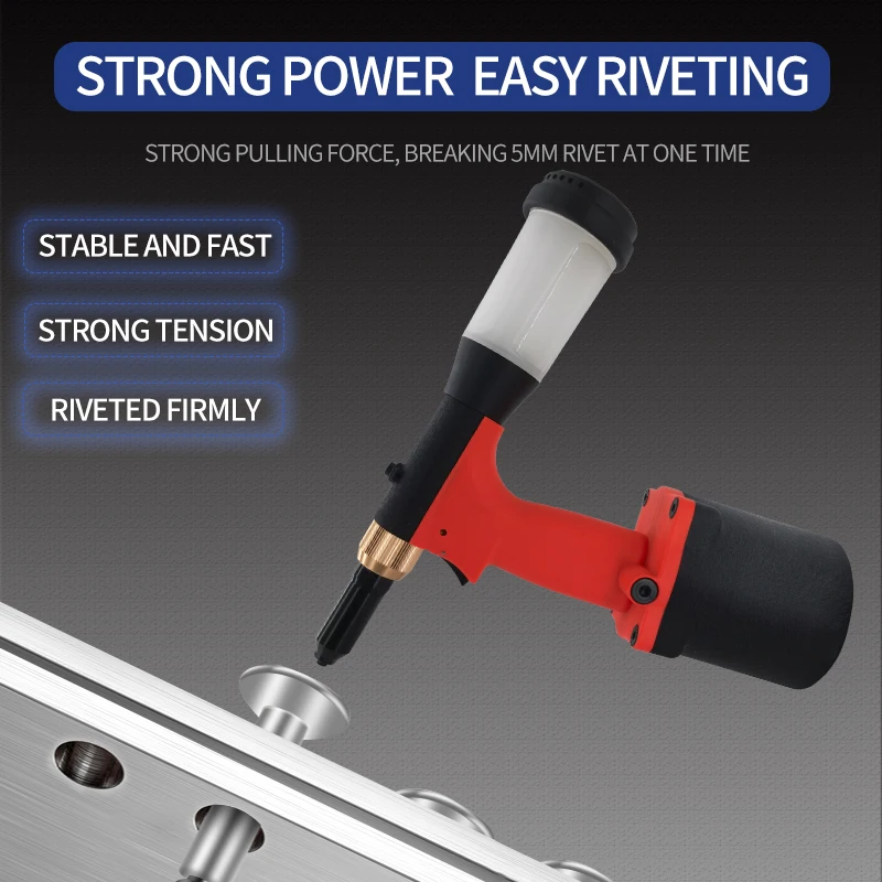 
RUYUE Widely Used Portable Pneumatic Air Riveter Rivet Gun 3/32inch-3/16inch Industrial for Woodworking 