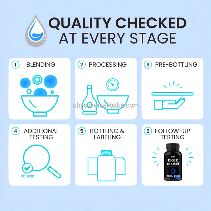 OEM ODM Black Seed Oil Capsules Organic Healthcare Supplement Boost lmmunity  Black Seed Oil Capsules For Hair Growth