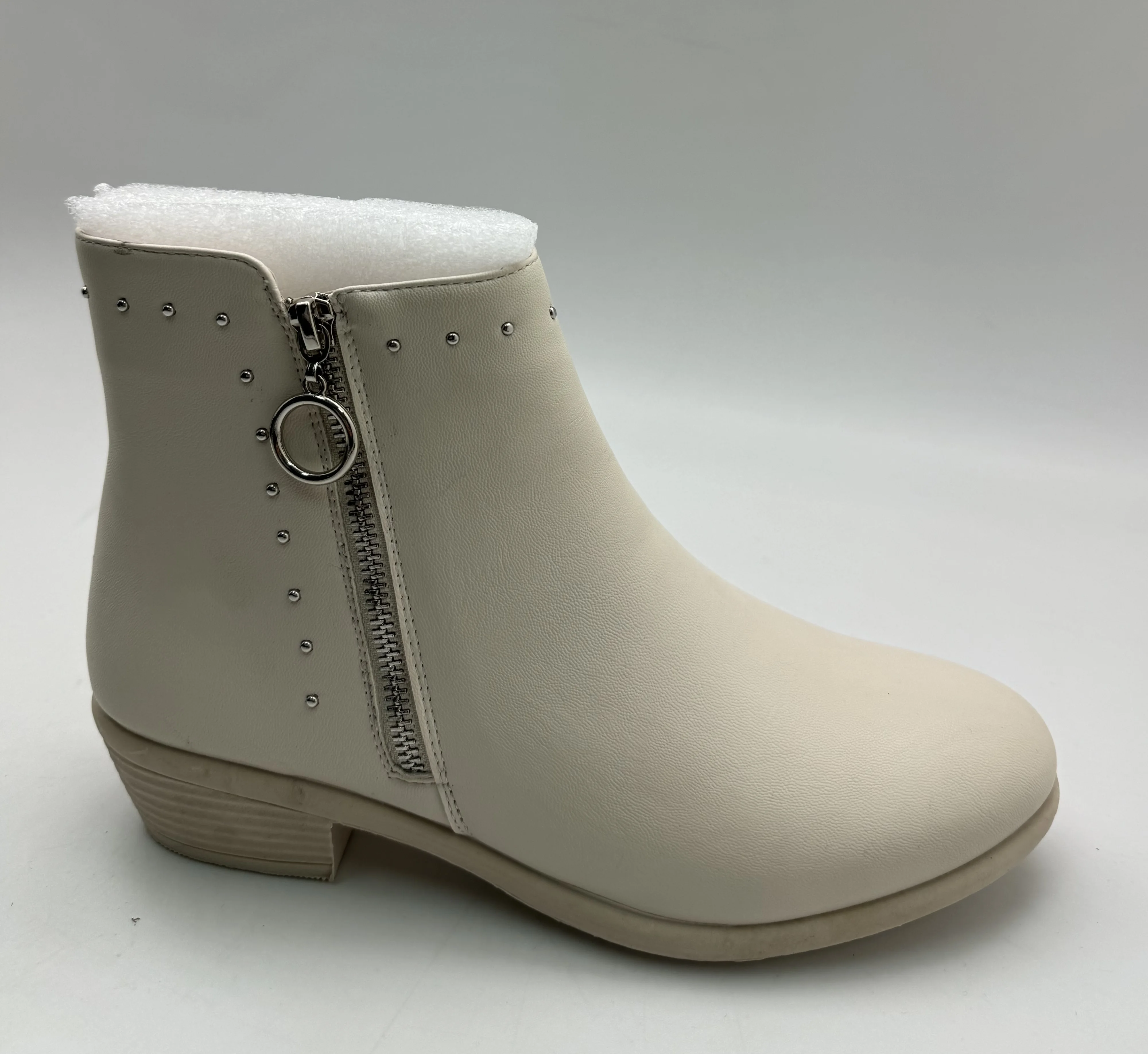 ladies girls fashion cheap pu motorcycle ankle injection boot