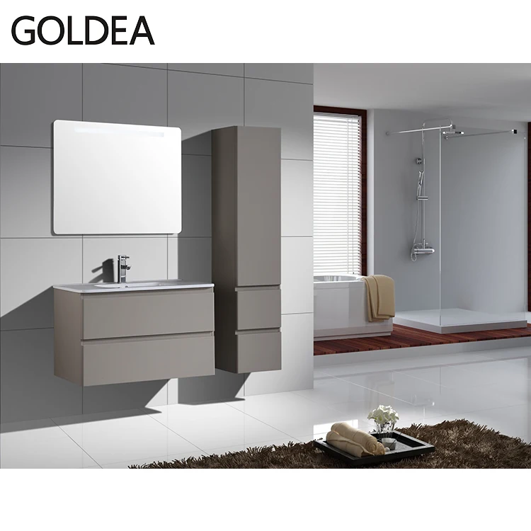 PVC laminated MDF hotel bathroom furniture bathroom wall cabinet