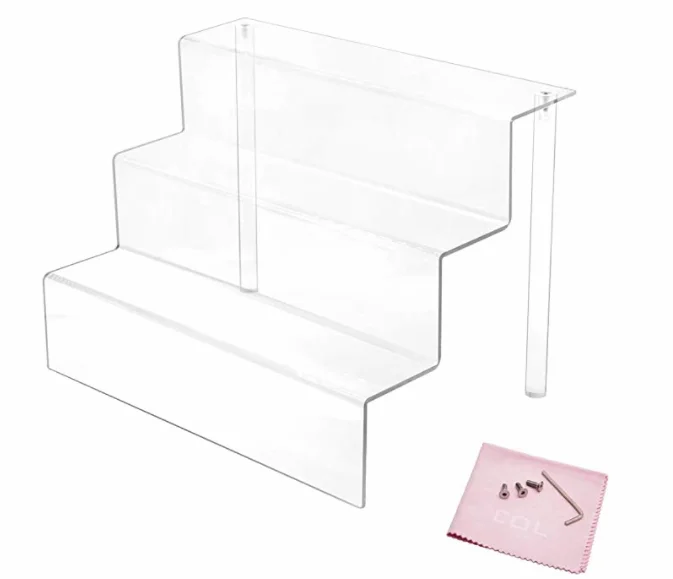 Iangel hot sale 3-layer acrylic stand tube display stand, suitable for desserts and dolls