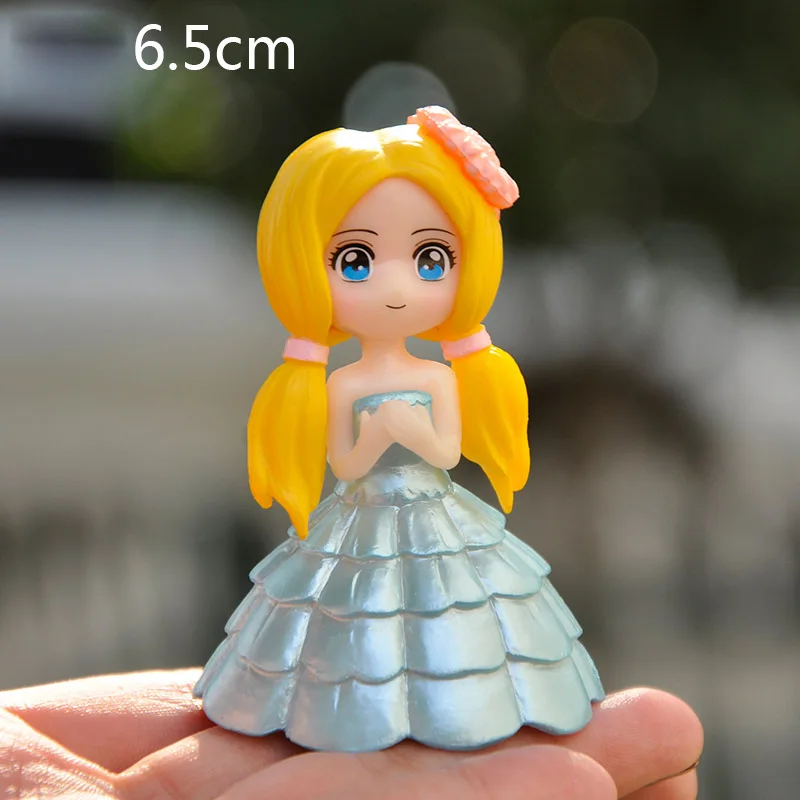Платье маленькая девочка 3D кукла принцесса экшн-фигурка для детей Подарочная коробка миниатюрные украшения из ПВХ фигурки настольное украшение автомобиля