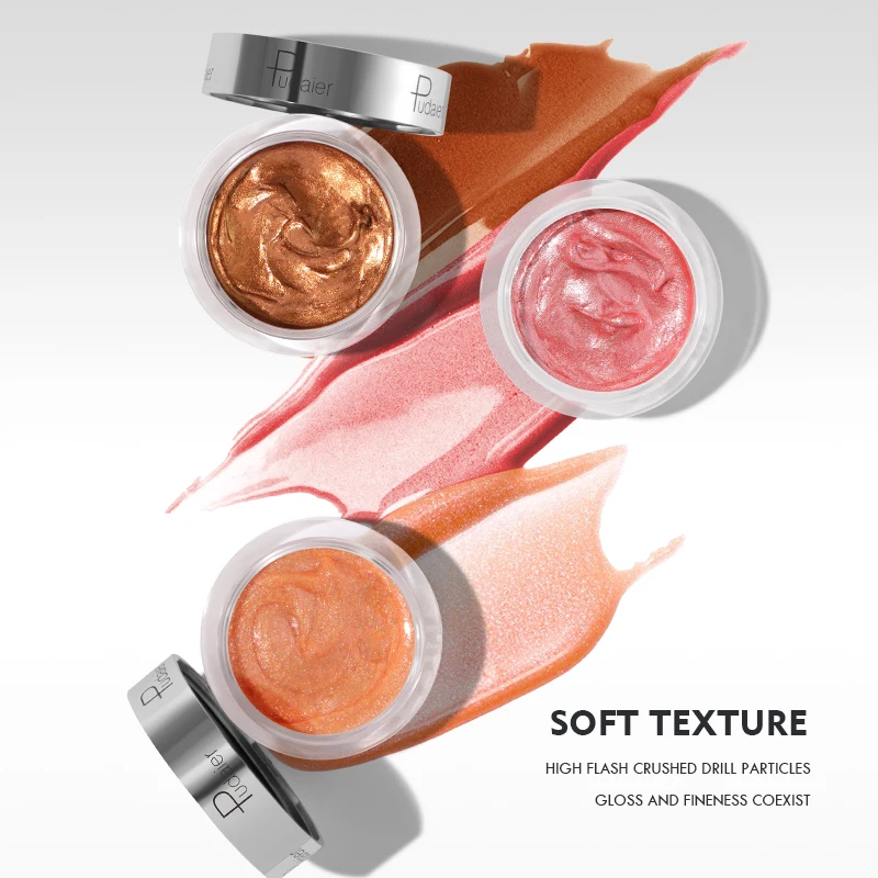 Pudaier New Glow Highlighter Waterproof Makeup Shimmering Glitter Eye lip Face Body Highlight 10 Colors Liquid Highlighter