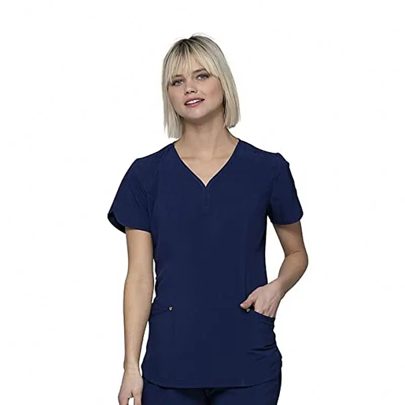 Nursing Scrubs V-Neck Hospital Uniforms Custom Medical Top for women