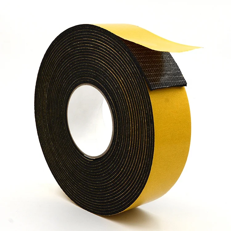 3mm thick single side nitrile pvc rubber window seal construction thermal foam insulation adhesive tape for repairing