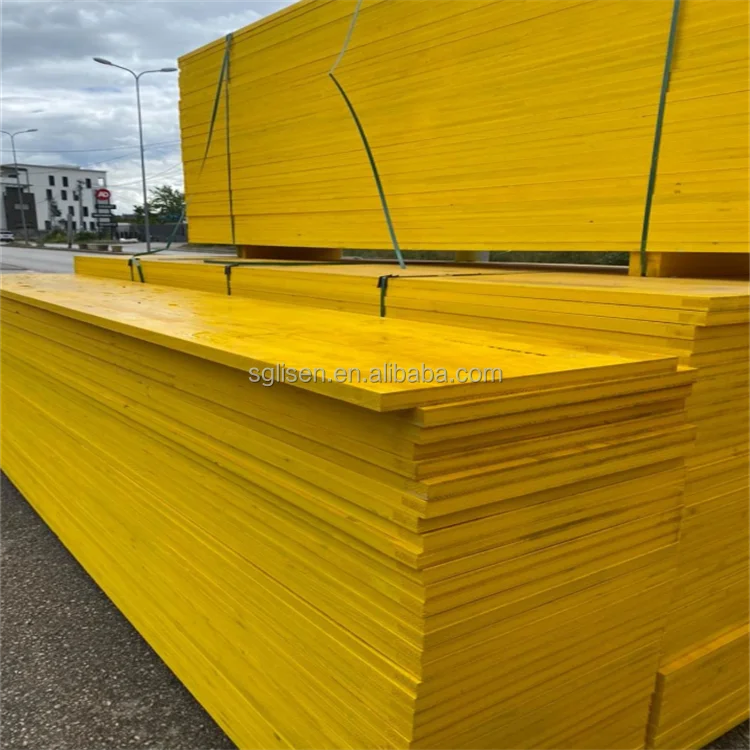 21*500*2500mm pine fir spruce 3 ply yellow shuttering plywood panel for concrete formwork