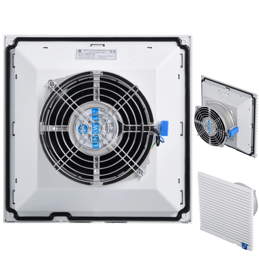 IP55 CE and ROHS 255*255mm  Electrical Panel exhaust cabinet cooling filter fan