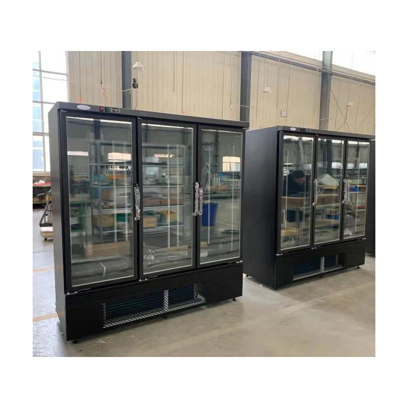 RUNTE Supermarket Equipment Glass Fridge Commercial Refrigerator