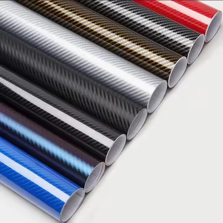 4D Vinyl Carbon Fiber Color Tint Film Advertising Materials Decorative Wrap Home Wallpaper 2D 3D 5D PVC Decorative Wrap Film