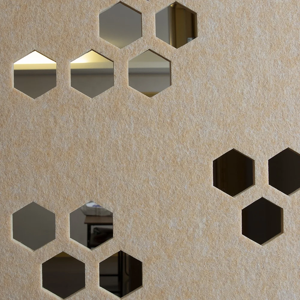 Sound Absorbing office and coffee shop wall decoration room divider 3D felt panels wall PET acoustic panels for soundproof