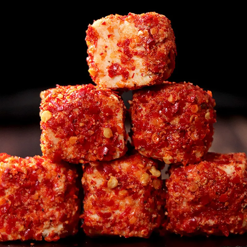 Ready to Eat Factory Price Chinese Instant Food Hot Pepper Bean Products Naturally Fermented Spicy Bean Curd