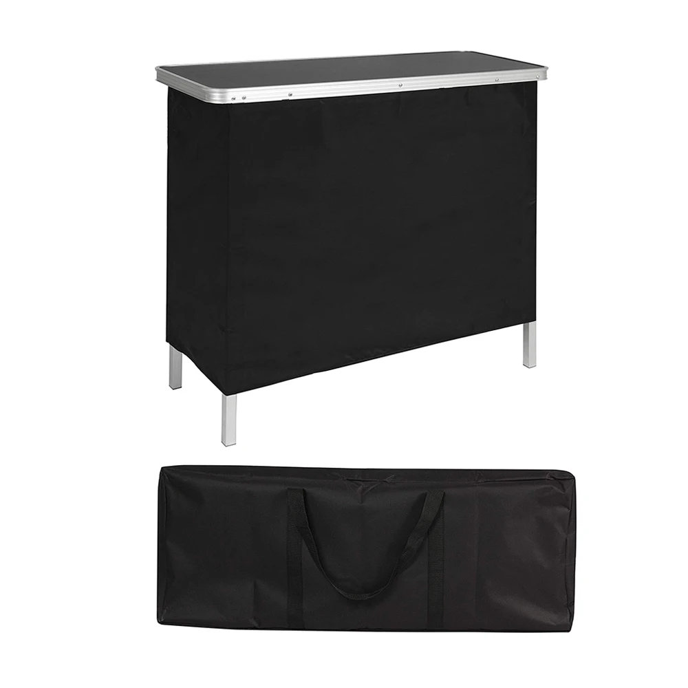 Outdoor portable rectangular foldable bartender drinking bar party table with carrying bag
