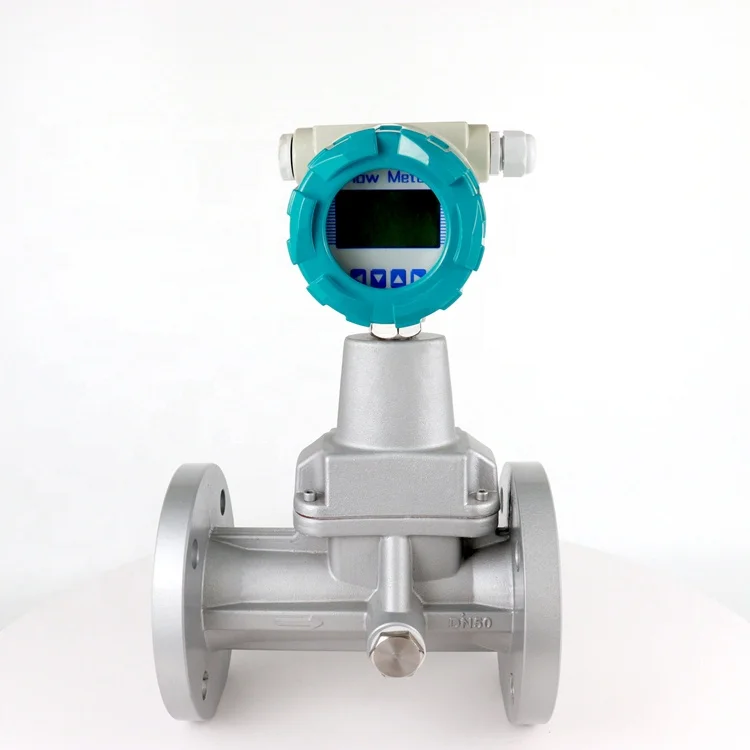 1 1/2 inch gas procession flow meter with T&P compensation gas spining flow sensor for LPG digital vortex flow meter