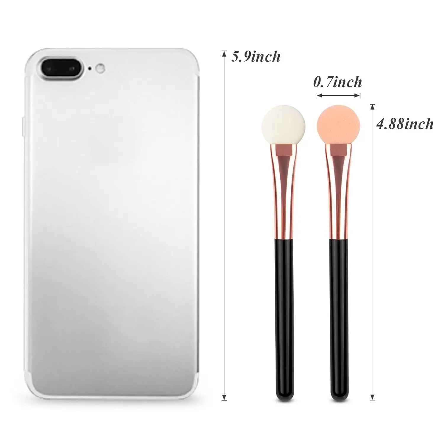 Eyeshadow Applicators Double Sided Sponge Makeup Brushes Reusable 10Pcs Round Foam Eye Shadow Applicator
