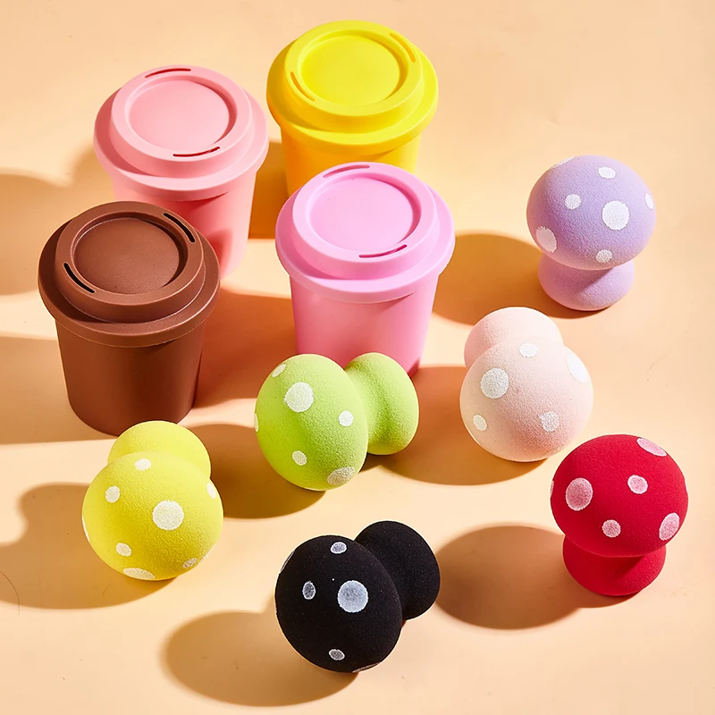 Wholesale Mushroom Small and Portable Private Label Makeup Sponge Good to Use Mushroom Makeup Sponges 3-5 Days 4.5*7cm in Bulk