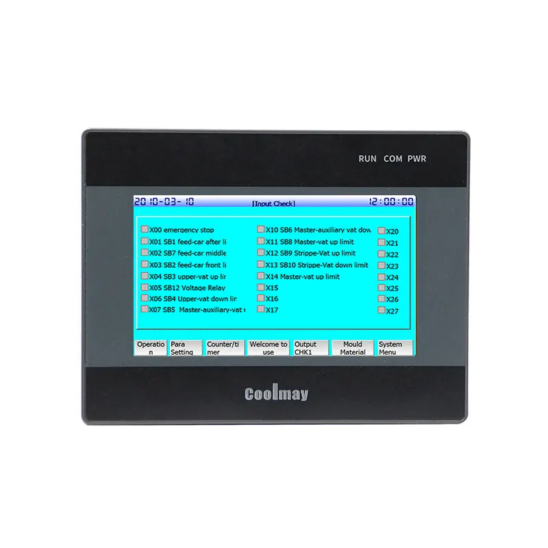 Touch screen hmi ethernet 4.3 inch analog inputs digital integrated hmi plc