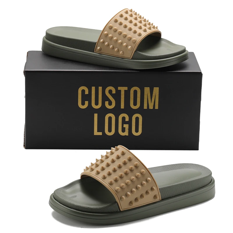 Henghao Oem Logo Man Slide Sandals Dubai Slippers Sublimation 3d Heat Transfer Film For Eva Slipper Product To Clean Slippers