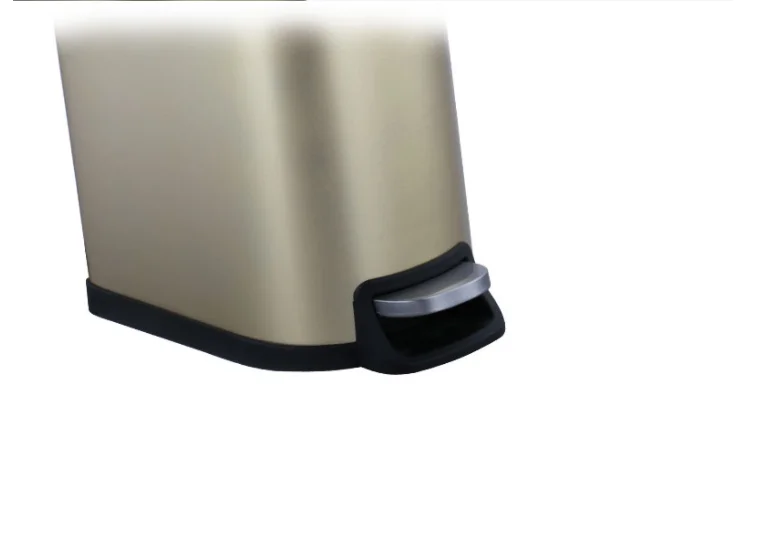 Kingze 10L Kitchen Dust Bin Stainless Steel Trash Can Foot Pedal Waste Bin with Lid